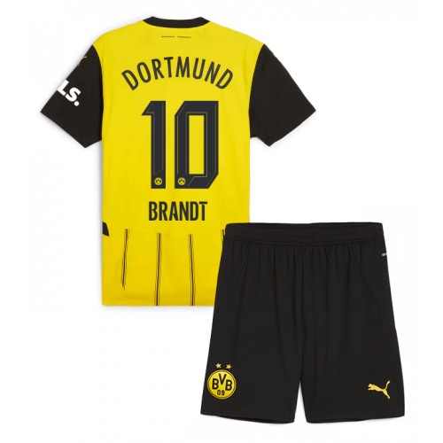 Fotballdrakt Barn Borussia Dortmund Julian Brandt #10 Hjemmedraktsett 2024-25 Kortermet (+ Korte bukser)